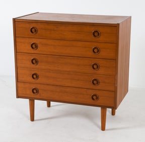 DANISH TEAK CHEST OF DRAWERS C. 1960S