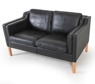 MOGENSEN STYLE MID-CENTURY DANISH LEATHER SOFA