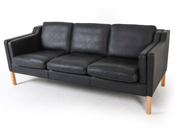 MOGENSEN STYLE MID-CENTURY DANISH LEATHER SOFA