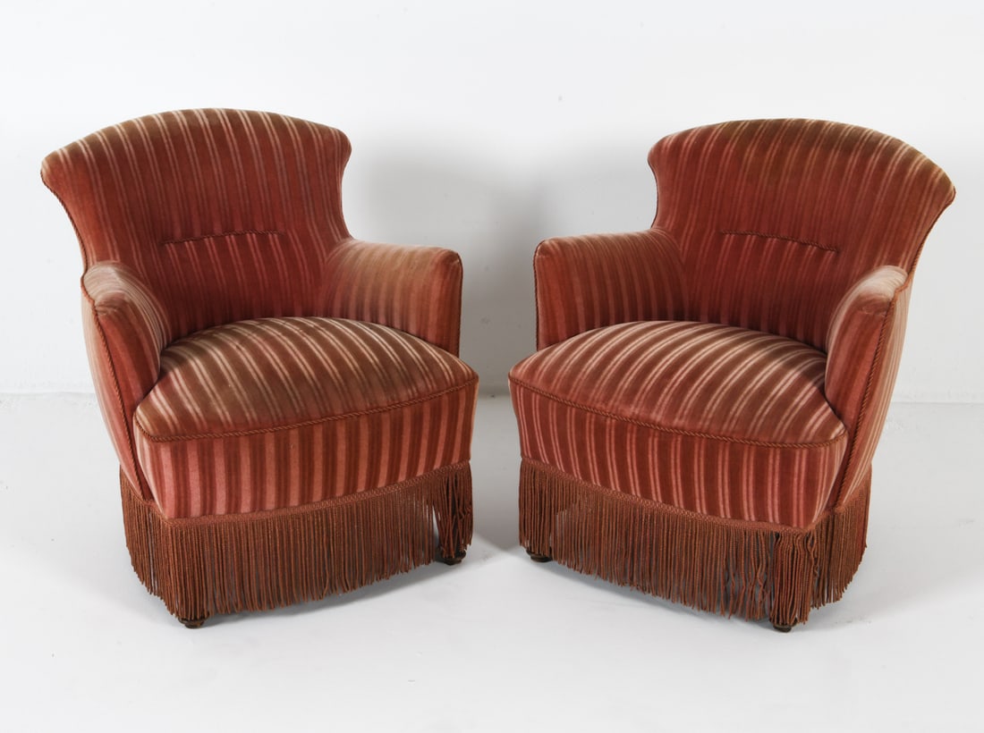 PAIR OF DANISH MOHAIR CLUB CHAIRS C. 1950S (1 of 15)