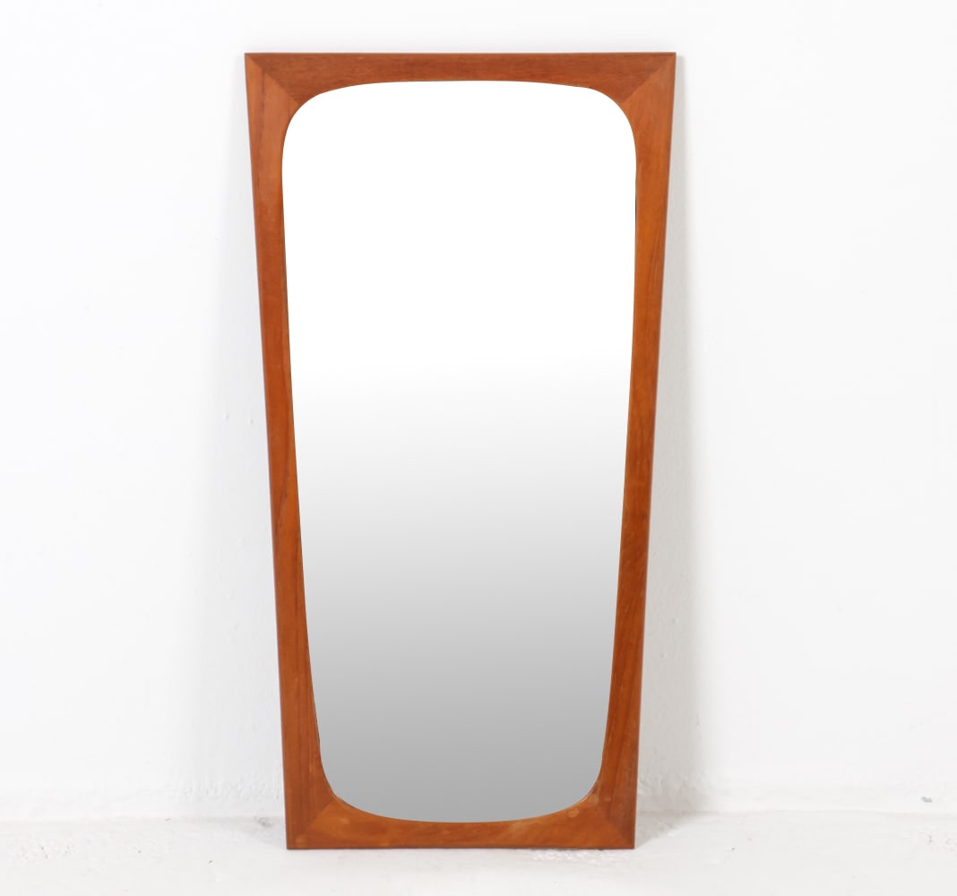 AARHUS DANISH TEAK WALL MIRROR C. 1960S (1 of 8)