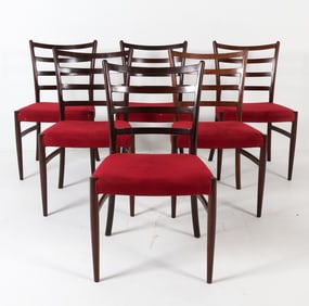 (6) DANISH ROSEWOOD DINING CHAIRS C. 1960S