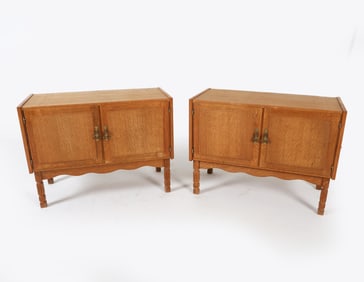 PAIR KJAERNULF STYLE DANISH OAK CABINETS C. 1970S