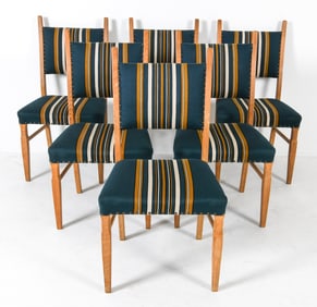 (6) KJAERNULF STYLE DANISH DINING CHAIRS C. 1970S