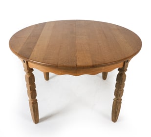 DANISH OAK EXTENDING DINING TABLE C. 1970S