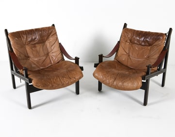 PAIR TORBJORN AFDAL 'HUNTER' CHAIRS C. 1960S