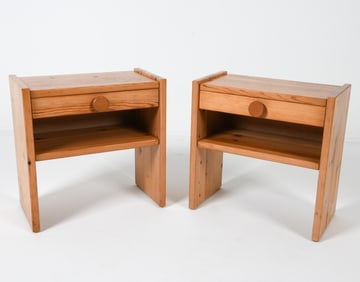 PAIR OF SWEDISH PINE NIGHTSTANDS C. 1970S
