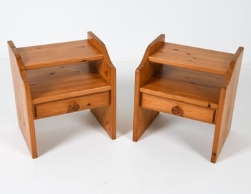 PAIR OF SWEDISH PINE NIGHTSTANDS C.1970S