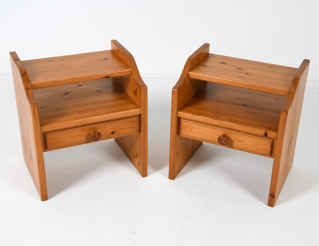 PAIR OF SWEDISH PINE NIGHTSTANDS C.1970S (1 of 17)