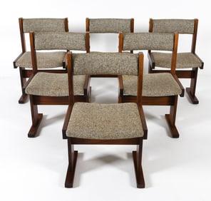 (6) POUL H. POULSEN DANISH ROSEWOOD DINING CHAIRS