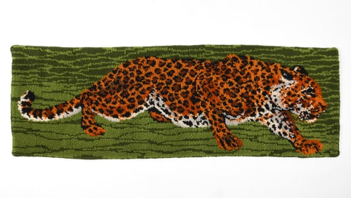 DANISH SHAG WOOL LEOPARD RUG C. 1970S