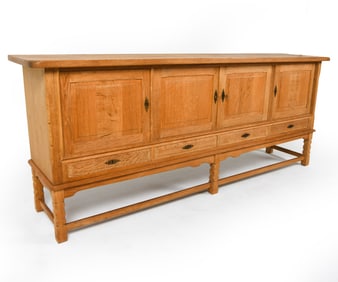 KJAERNULF STYLE DANISH OAK SIDEBOARD C. 1970S