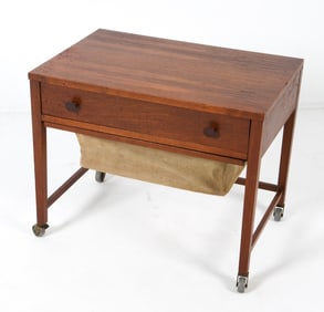 DANISH TEAK SEWING TABLE C. 1960S