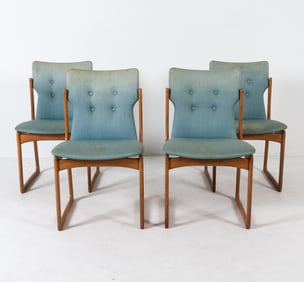 (4) VAMDRUP DANISH OAK DINING CHAIRS
