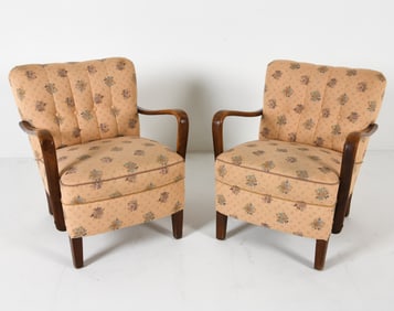 PAIR OF DANISH ART DECO LOUNGE CHAIRS