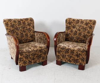 (2) ART DECO DANISH LOUNGE CHAIRS