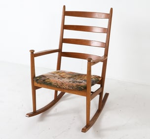 DANISH TEAK ROCKING CHAIR C. 1960S