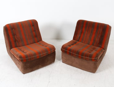PAIR OF DANISH LOUNGE SLIPPER CHAIRS