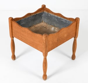 KJAERNULF STYLE DANISH OAK PLANTER C. 1970S