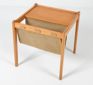 DANISH BEECH MAGAZINE HOLDER C. 1970S