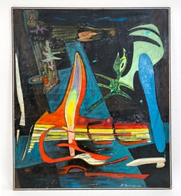 YEHOSHUA KOVARSKY (1917- 1967) ABSTRACT O/C