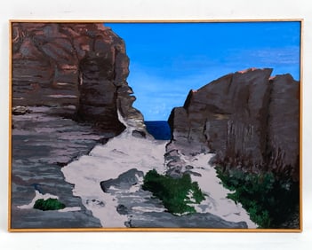 CONTEMPORARY MOUNTAIN LANDSCAPE PAINTING O/C
