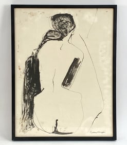 CONSTANCE K. LIVINGSTON 20TH C.NUDE FIGURE STUDY