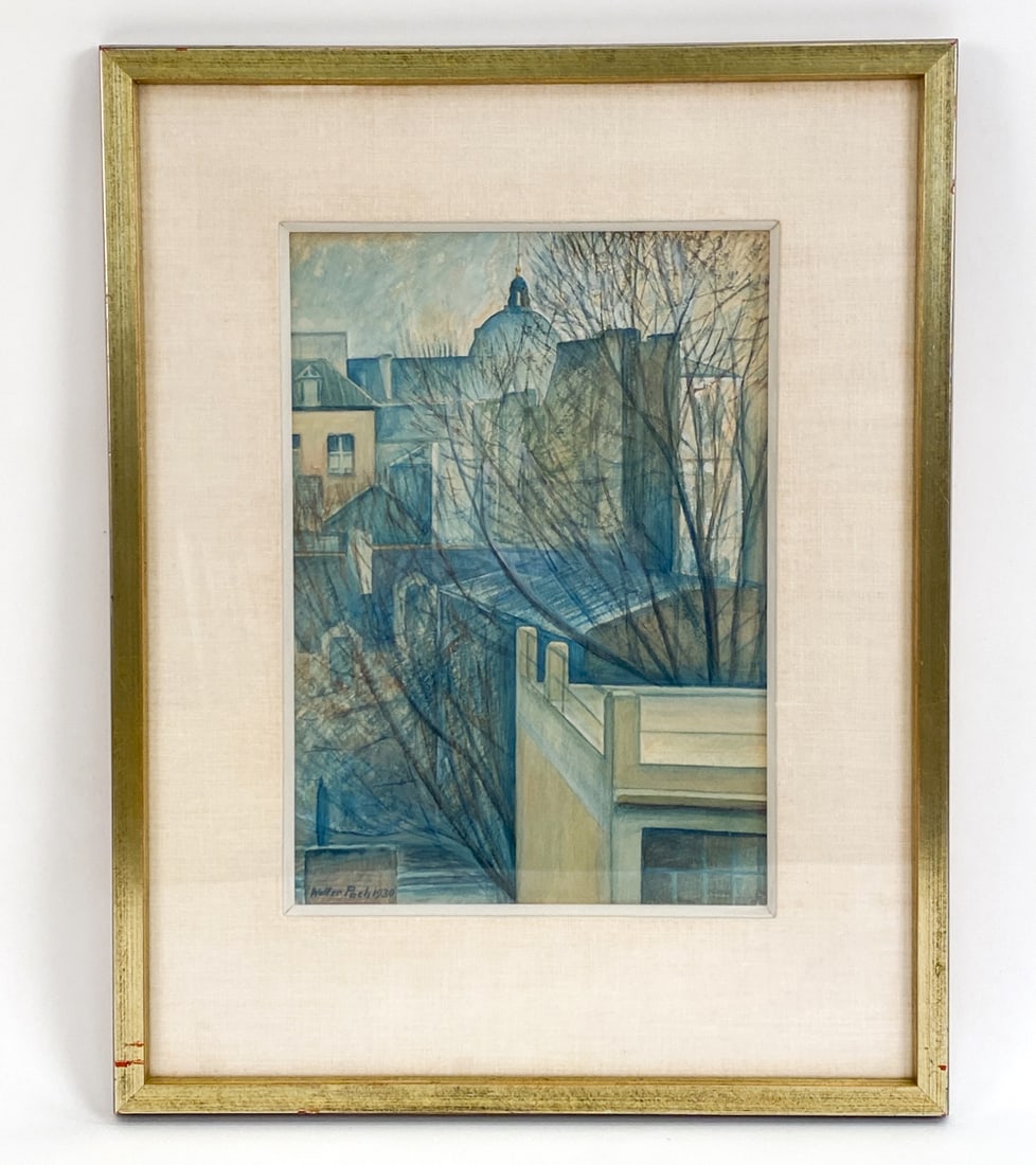 WALTER PACH (1883-1958) CITYSCAPE WATERCOLOR (1 of 5)