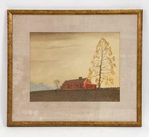 HEMPEL 1942 LANDSCAPE WATERCOLOR PAINTING