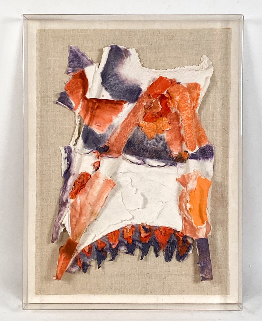 CONTEMPORARY HAND MADE PAPER WALL SCULPTURE (1 of 6)