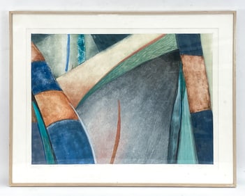 CONTEMPORARY ABSTRACT 1984 MONOTYPE PRINT