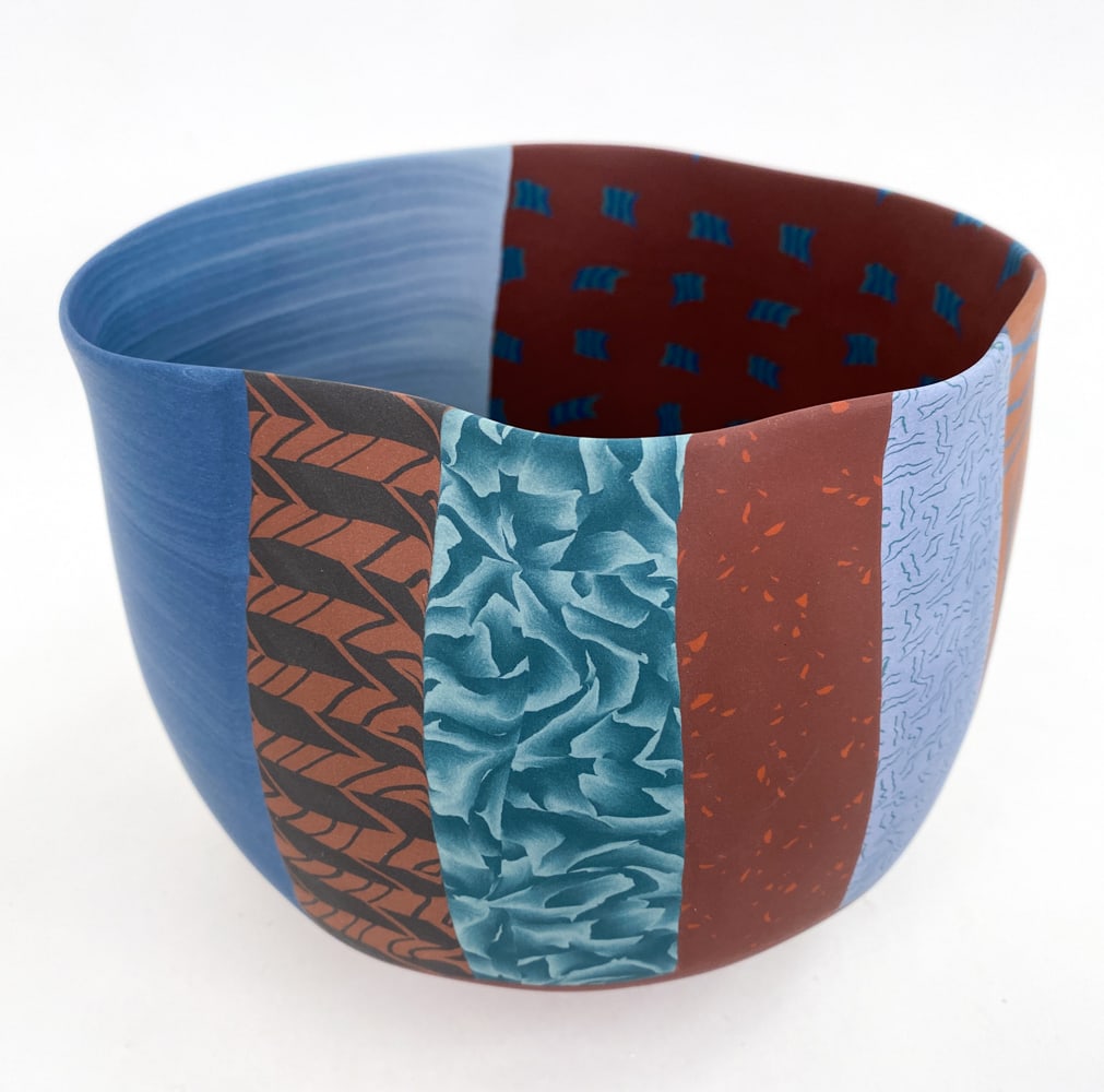 THOMAS HOADLEY NERIKOMI STUDIO POTTERY VASE (1 of 11)