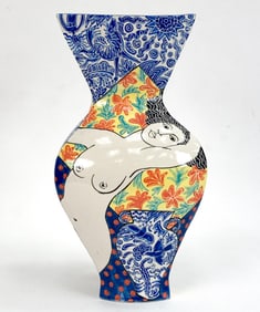 BARBARA SWARBRICK POTTERY VASE C. 1994