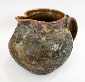STUDIO POTTERY GLAZED PITCHER
