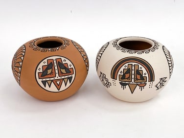 MINNIE VIGIL SANTA CLARA POTTERY VASES