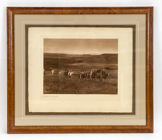 EDWARD S.CURTIS 'LAND OF ATSINA' PHOTO LITHOGRAPH