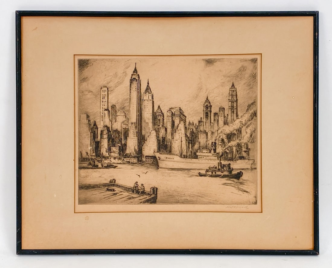 NAT LOWELL (1880 - 1956) NEW YORK 1949 ETCHING (1 of 6)