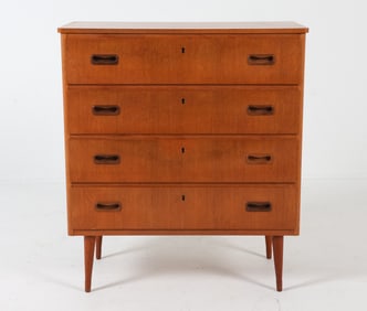 SWEDISH TEAK CHEST OF DRAWERS C. 1960S