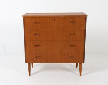 SWEDISH TEAK CHEST OF DRAWERS C. 1960S