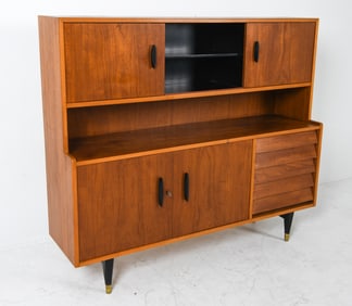 IKEA 'KORSOR' TEAK HIGHBOARD ATTR. ERIK WORTZ