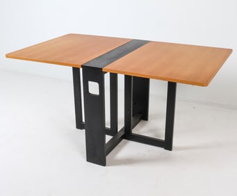 ITALIAN FOLDING BEECH DINING TABLE C. 1990S