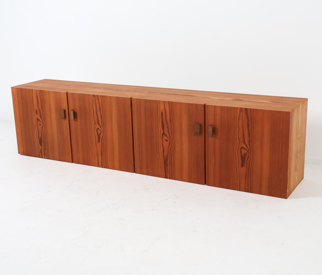 SWEDISH PINE FLOATING WALL CABINET C. 1960S (1 of 18)