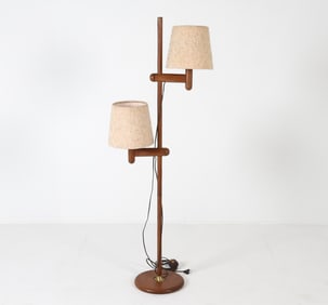 TEMDE SWISS OAK FLOOR LAMP C. 1970S