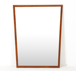 MID-CENTURY DUTCH MAHOGANY WALL MIRROR C. 1970S