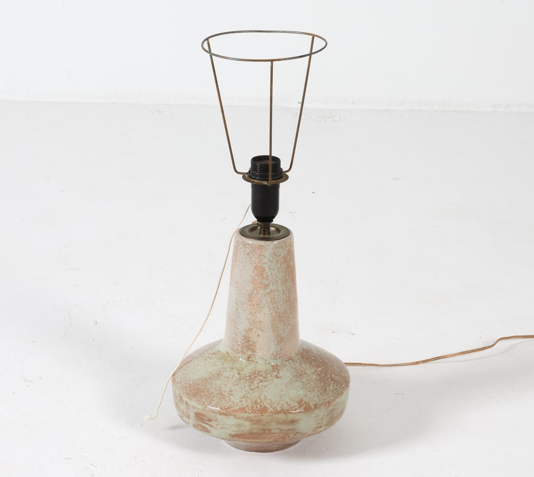 SCANDINAVIAN CERAMIC VASE TABLE LAMP C. 1960S (1 of 10)
