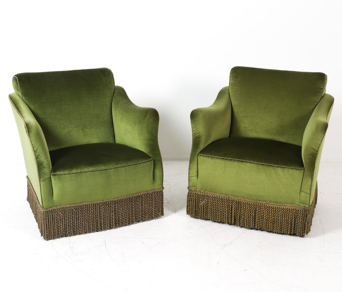 PAIR OF SWEDISH MOHAIR LOUNGE CHAIRS C. 1950S (1 of 12)