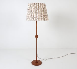 SWEDISH TEAK ADJUSTABLE FLOOR LAMP C. 1960S