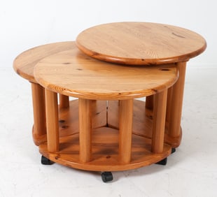 RAINER DAUMILLER PINE NESTING COFFEE SIDE TABLES