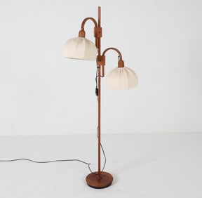 DANISH TEAK DOMUS FLOOR LAMP C. 1970S