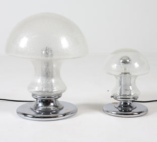 PEILL & PUTZLER STYLE BUBBLE GLASS TABLE LAMPS